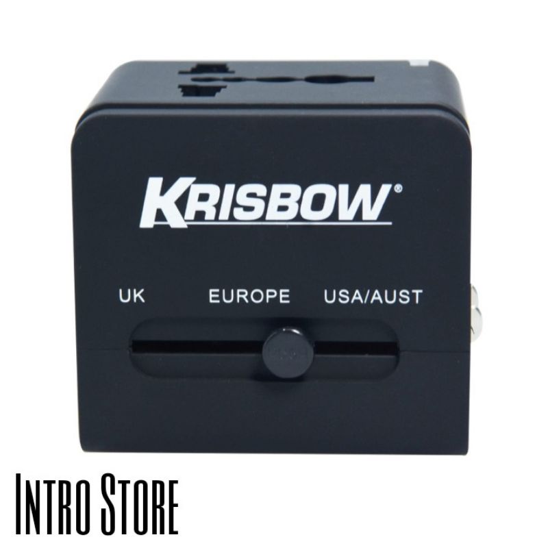 Krisbow Travel Adaptor - Hitam