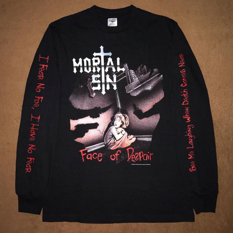 MORTAL SIN Face desfair - Longsleeve original Released by Undying music