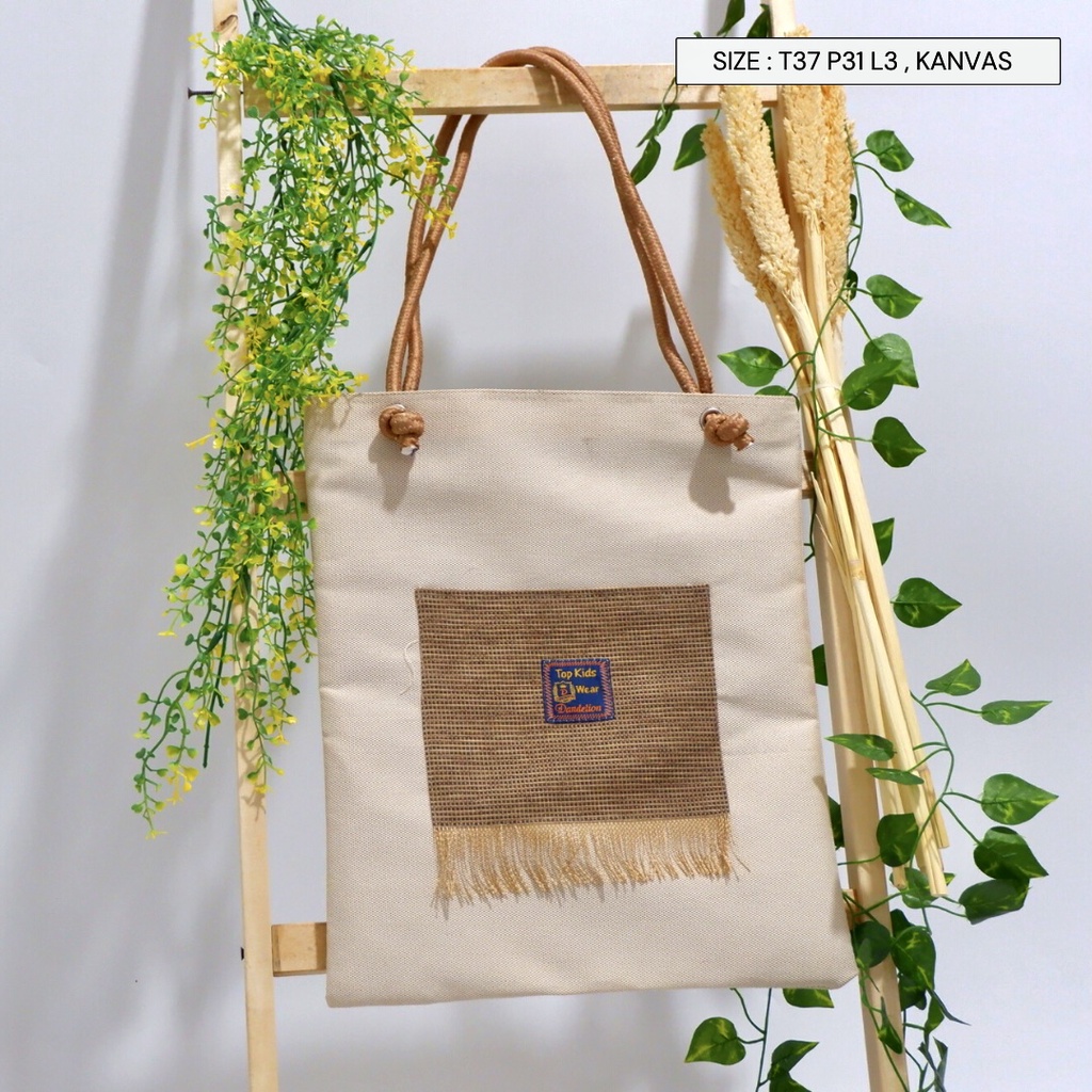 COD SIS Totebag kantong rumbay lucu Harga Grosir murah Semarang Produk Lokal Kanvas kombinasi dua warna