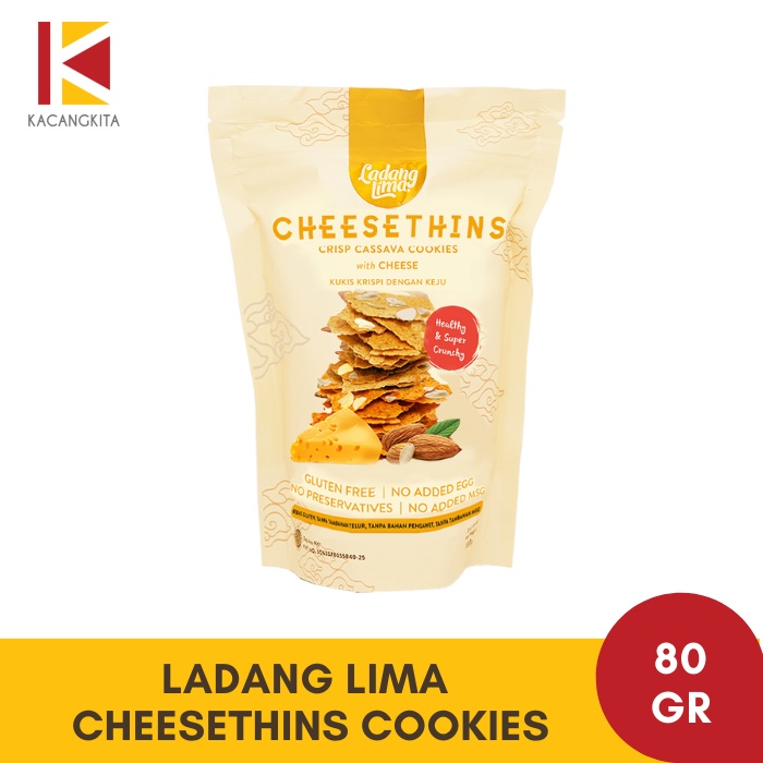 

LADANG LIMA Cheesethins Healthy Cookies 80gr Gluten Free