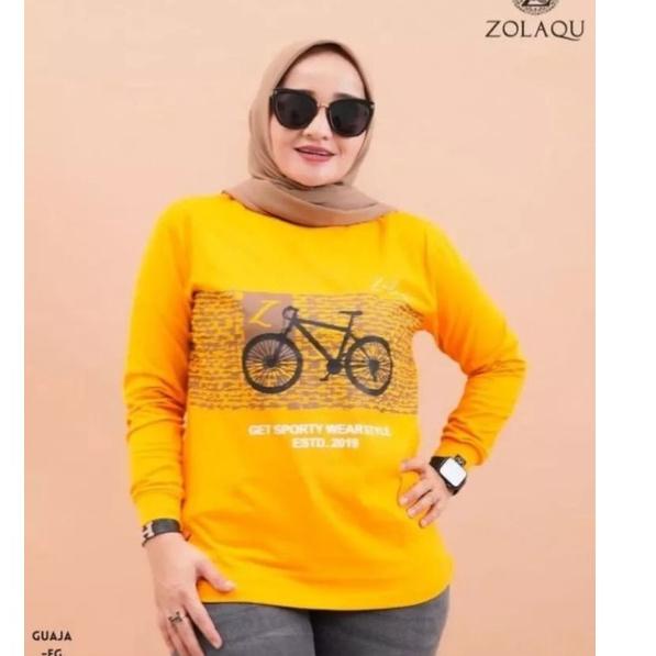Sangat Nyaman.. D) kaos wanita lengan panjang zolaqu/kaos wanita zolaqu ori terbaru 2021/kaos wanita
