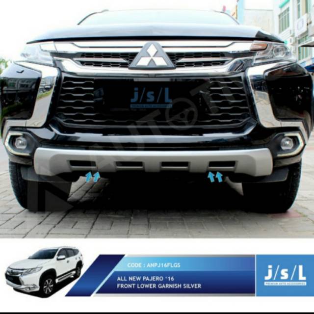 Garnish bawah/ skiplate depan all new Pajero 2016 front lower garnish jsl