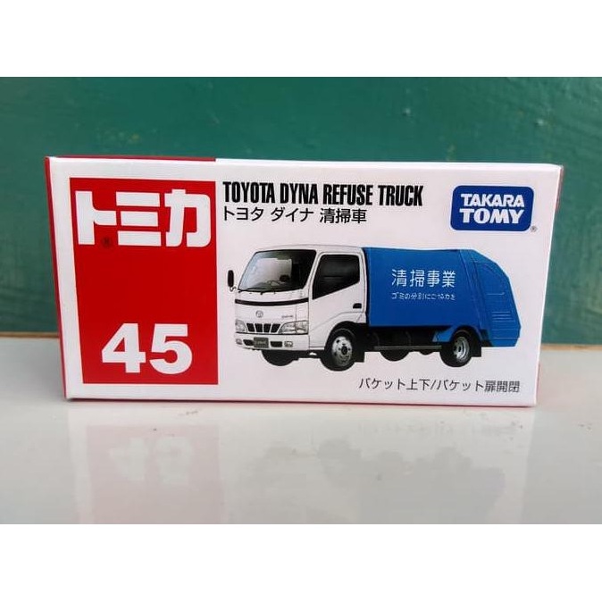 Mainan Pajangan Koleksi Tomica No 45 Toyota Dyna Refuse truck diecast Miniatur Truk murah