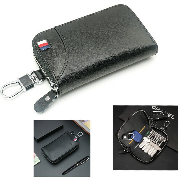 Dompet STNK Gantungan Kunci Remote Carabiner Mobil Motor Multifungsi