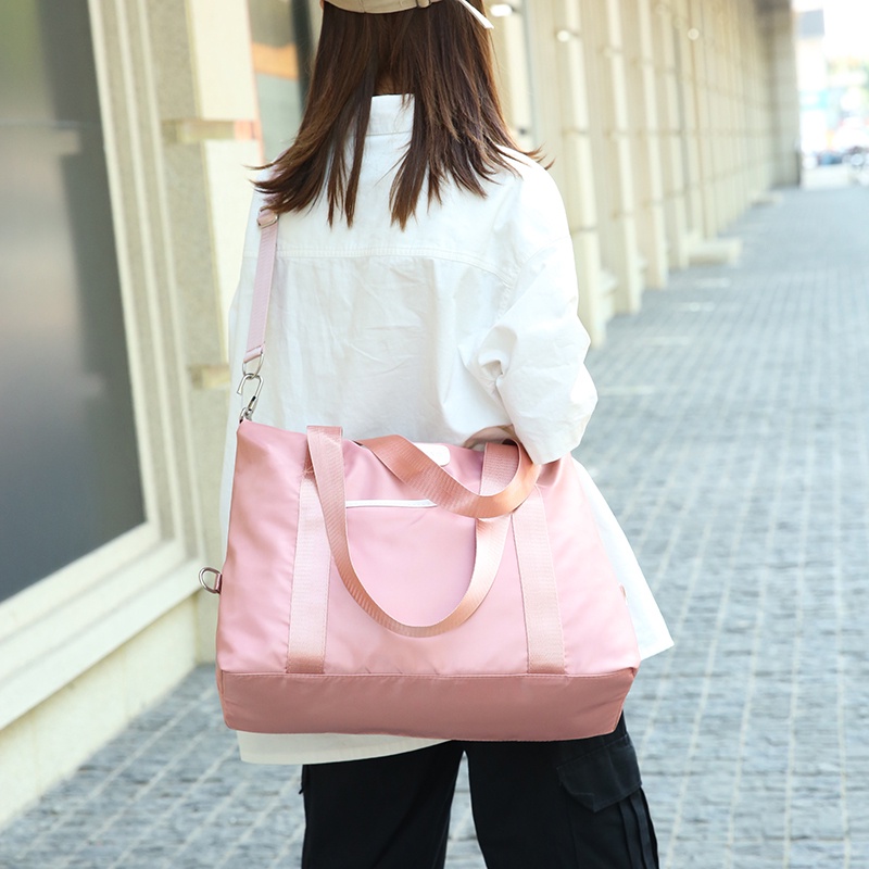 BJ81948 - BLACK/GRAY/PINK/WHITE - TAS TRAVEL TAS GYM WANITA FASHION IMPORT MODIS ELEGAN TERMURAH TERLARIS TERBARU BAGSTORE JAKARTA TAS BATAM GT1948