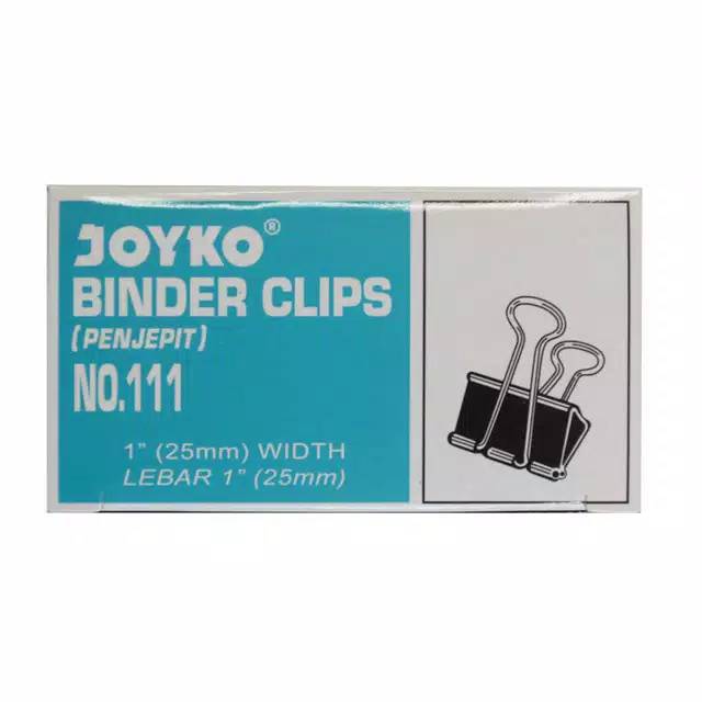 Binder Clip / Penjepit Kertas No.111 Joyko (12 Pcs)