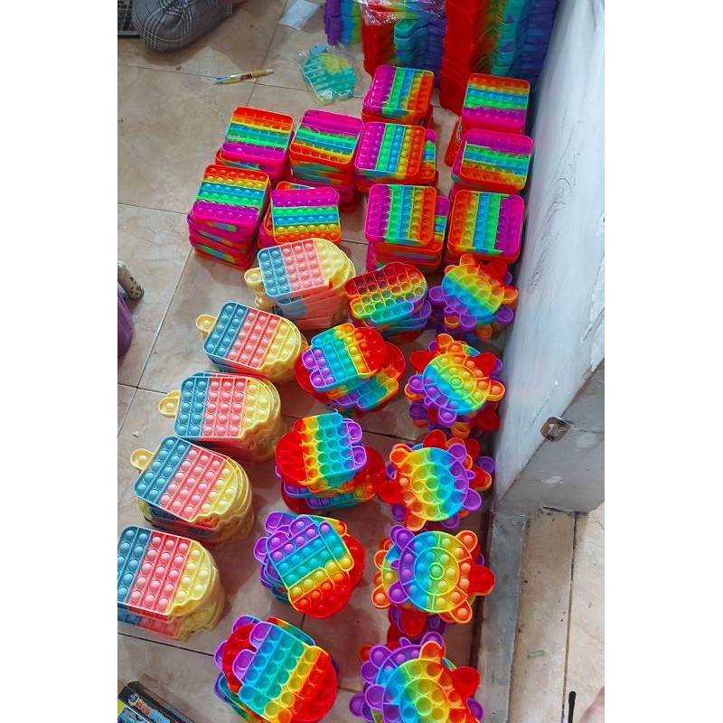 IMPORT) POP IT RAINBOW POP IT ES CREAM STIK PASTEL-2