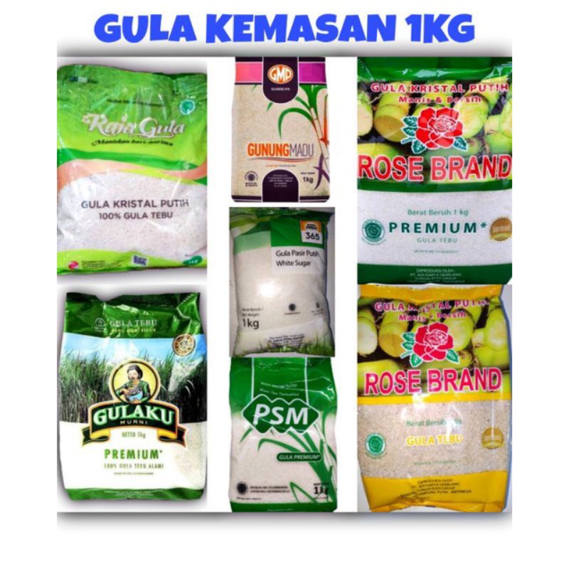 

GULA PASIR 1 KG (kirim sesuai stok)