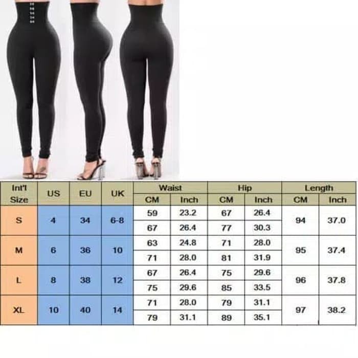 TBI Import Legging Ladies High Waist Hook Slim Skinny Pants Celana Panjang