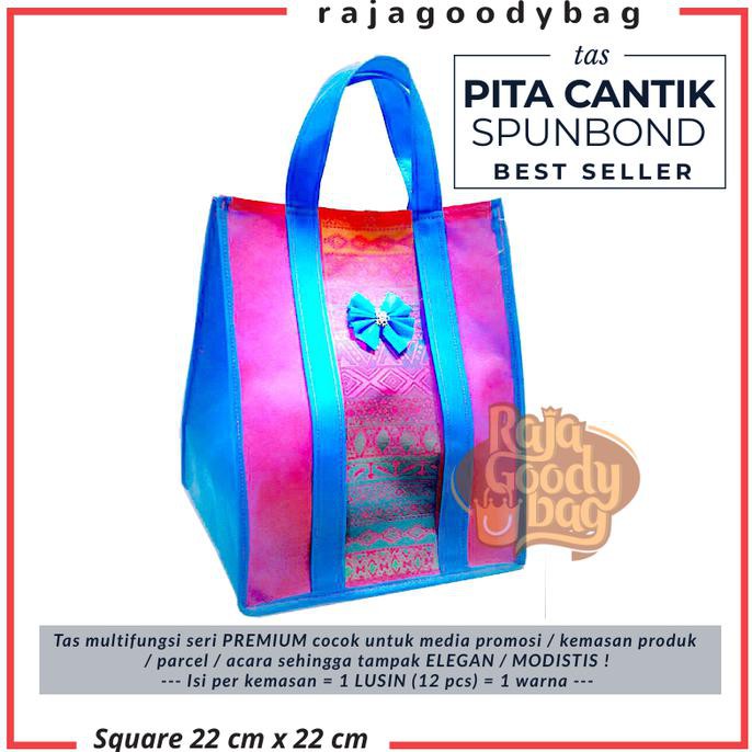 

Promo ! Pita Cantik Goodybag / Godiebag / Spunbond / Tas Elegan 22Cm Totebag Aesthetic