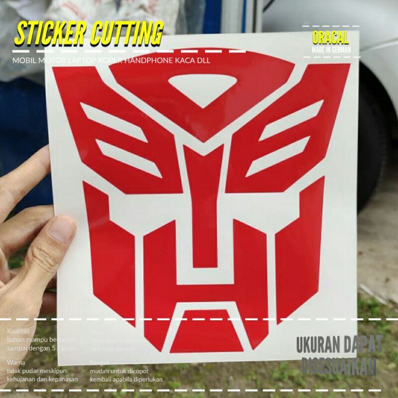 STIKER TRANSFORMERS STICKER CUTTING CUSTOM TRANSPARAN LOGO