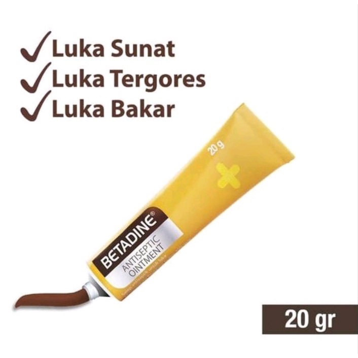 Betadine Ointment 10 gr / Antiseptik Luka / Salep Luka