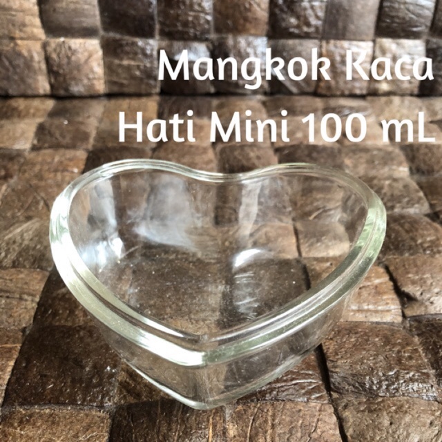 Mangkok Kaca Hati Mini / Heart Shaped Glass Mini Bowl