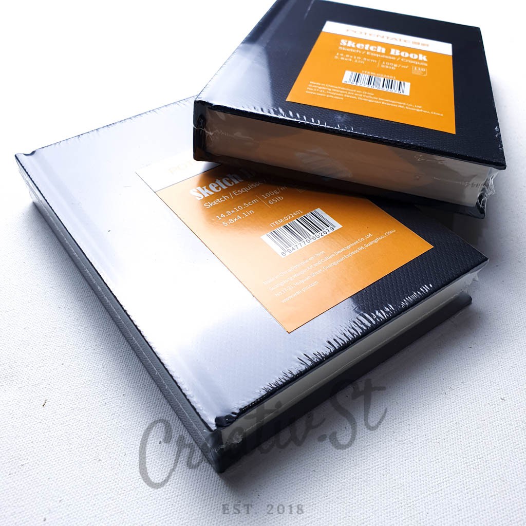 

HJK Potentate Hardcover Black Sketchbook A6 110 Sheets 100 Gsm 14.8 Cm X 10.5 Cm Buku Sketsa