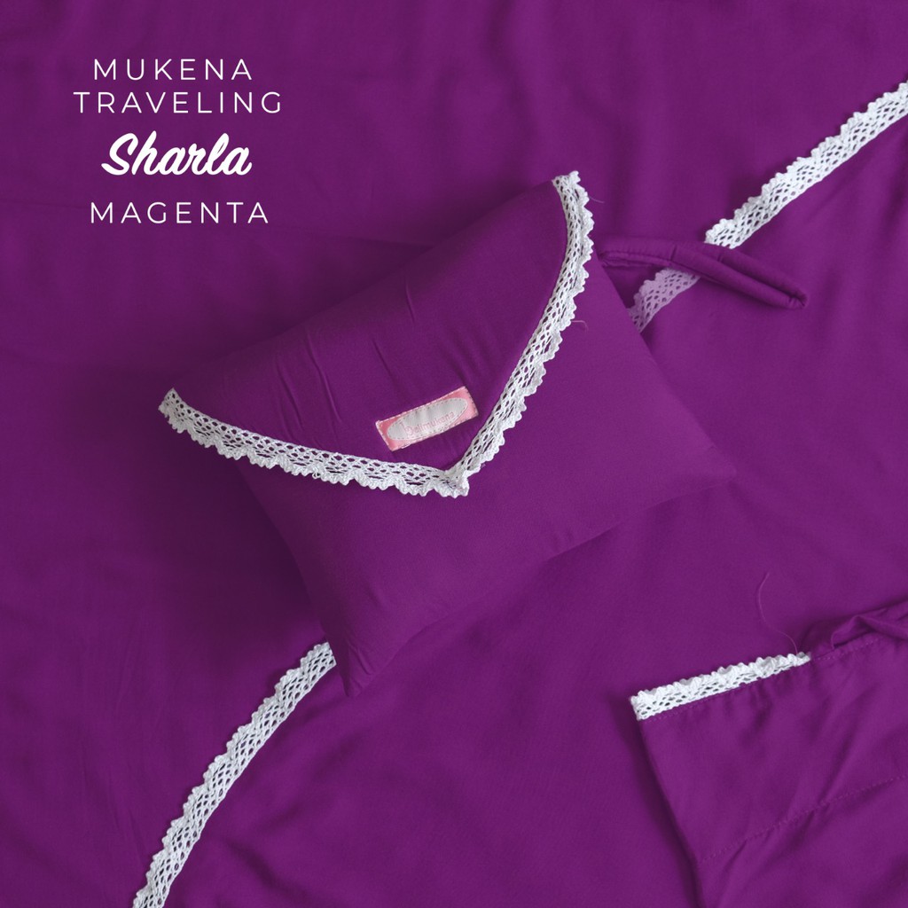 Mukena Polos Renda Dewasa Rayon Traveling Sharla