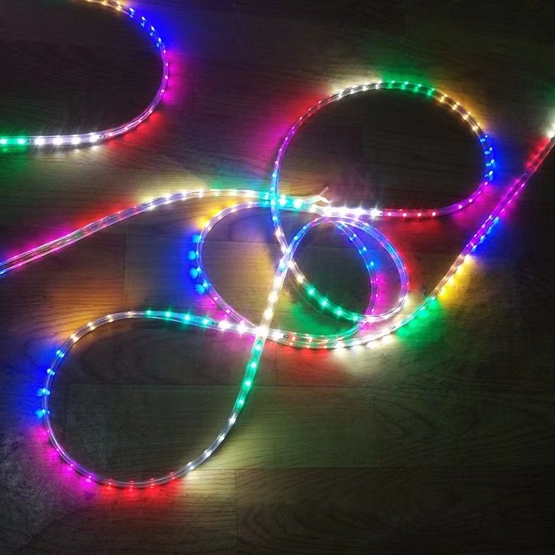Lampu LED Strip Selang paket RGB 3528 2835 220V + Adaptor 15M/20M/25/30M Outdoor Led Strip Agustus Lampu Hias