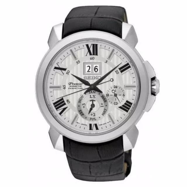 Jam Tangan Pria SEIKO Primer SNP143 Perpetual Calendar Kinetic Watch Original SNP143P1