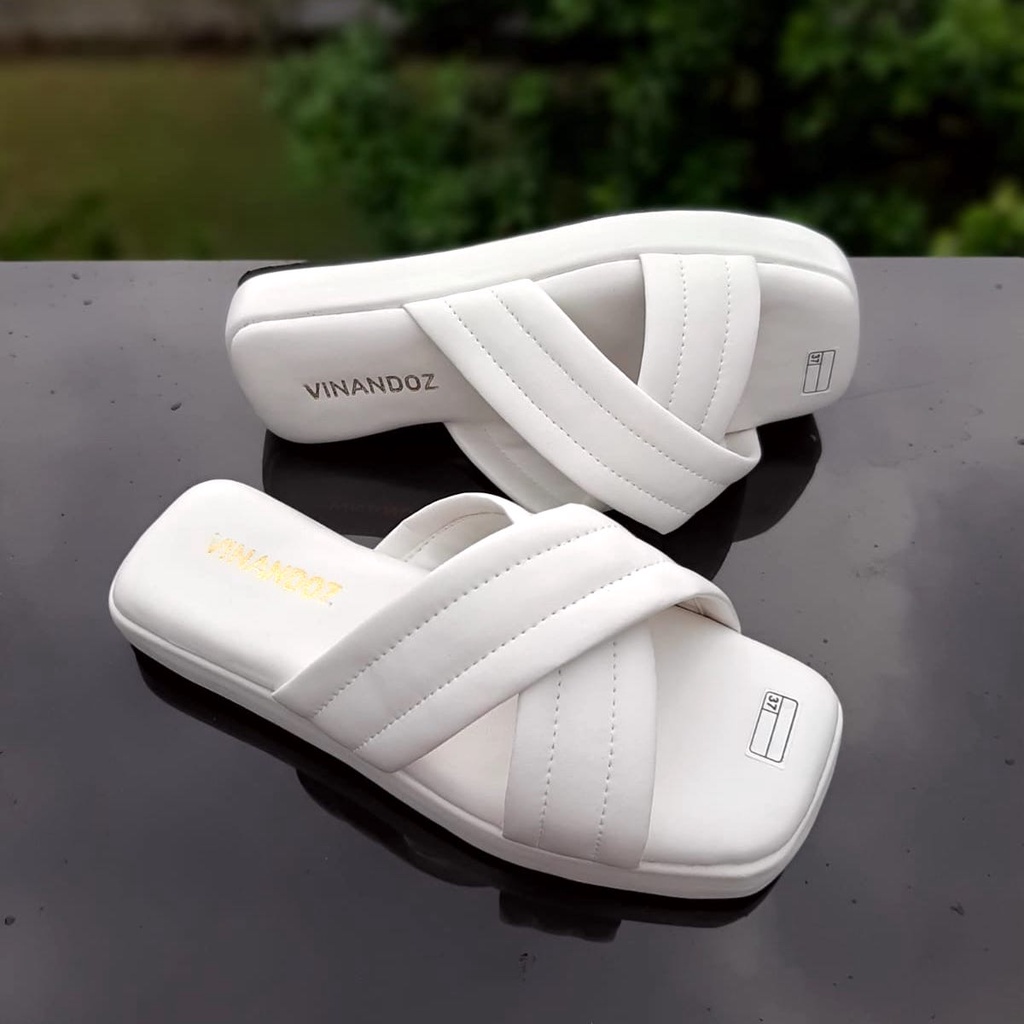 VINANDOZ PREMIUM TERBARU BP03 - SANDAL WANITA VINANDOZ COLLECTION TERLARIS DUAL BAND SILANG