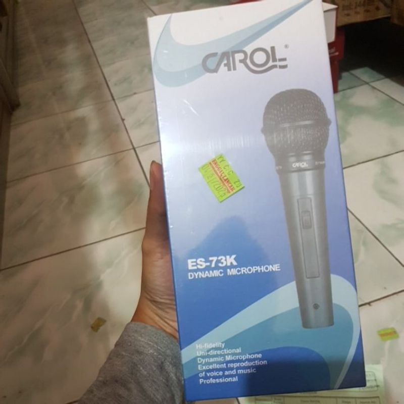 TERMURAH PROMO MIC CAROL TYPE DINAMIC MICROPHONE DYNAMIC ES 73K 73 K MOVING COIL PANJANG KABEL 5 MET