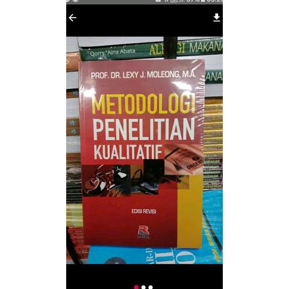 Jual Buku Metodologi Penelitian Kualitatif Prof Dr Lexy J Moleong Ma Shopee Indonesia