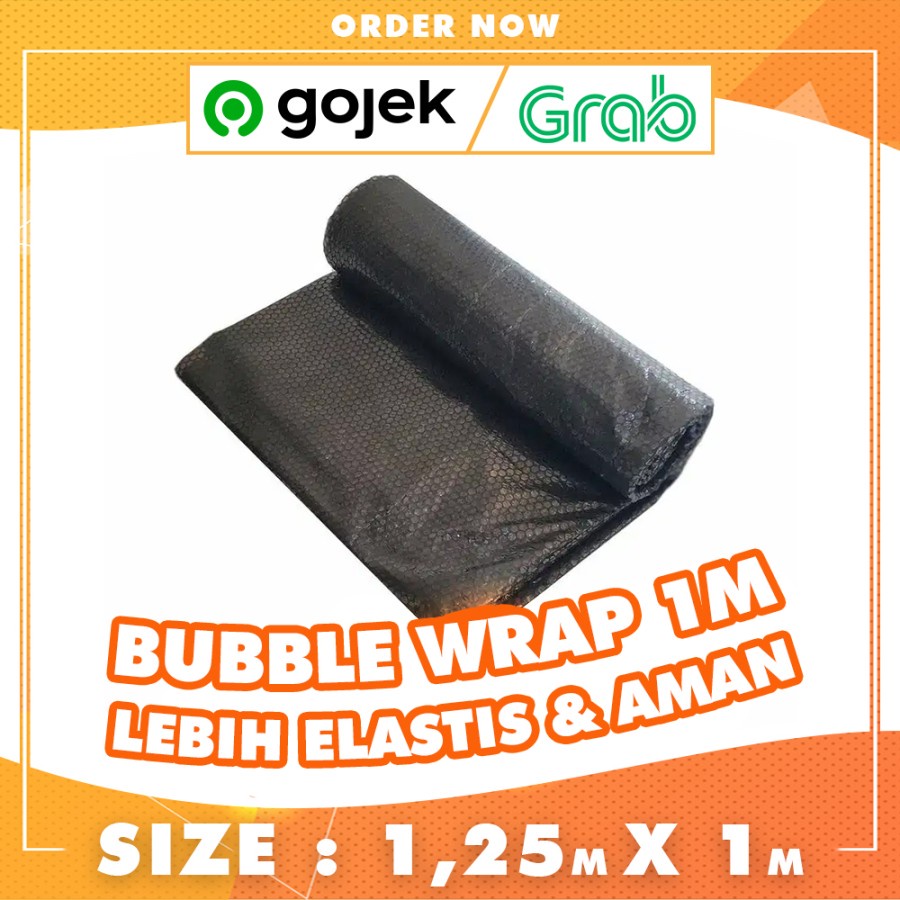 Bubble Wrap Ecer 125cm x 1 Meter Bubble Wrap Hitam Eceran Tebal Murah