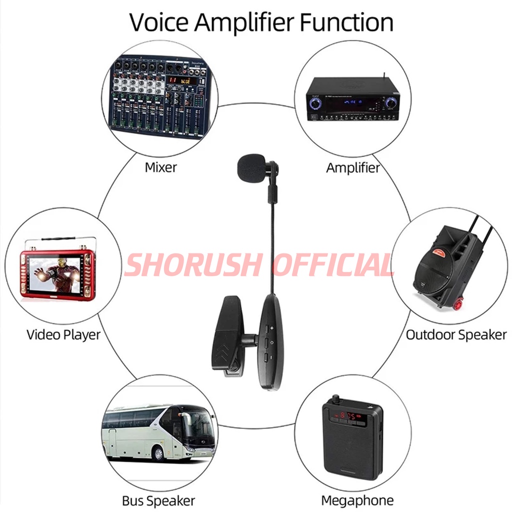 Shorush MS-1 Microphone Wireless Saxophone Audio Mic Mixer