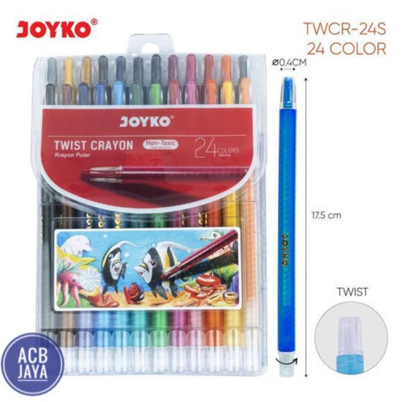 

Krayon Titi Putar 24 Warna Panjang Murah / (Acb Berkah Stationery)