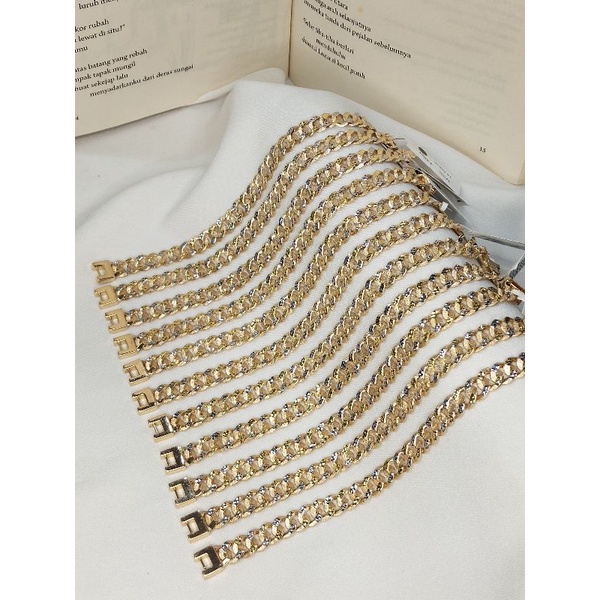 Gelang Sisik Naga Emas 375%