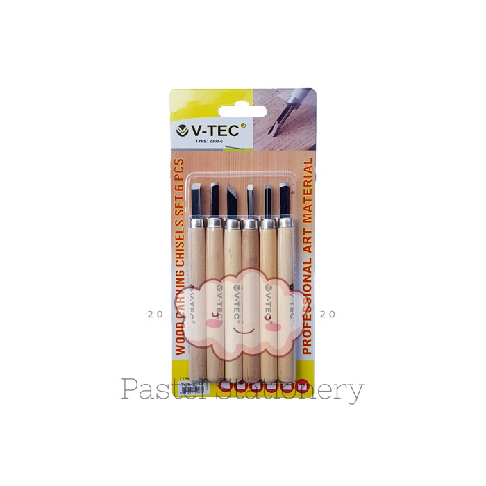 

V-Tec Wood Carving Tools Set 6 - Alat Pahat V-Tec Set 6