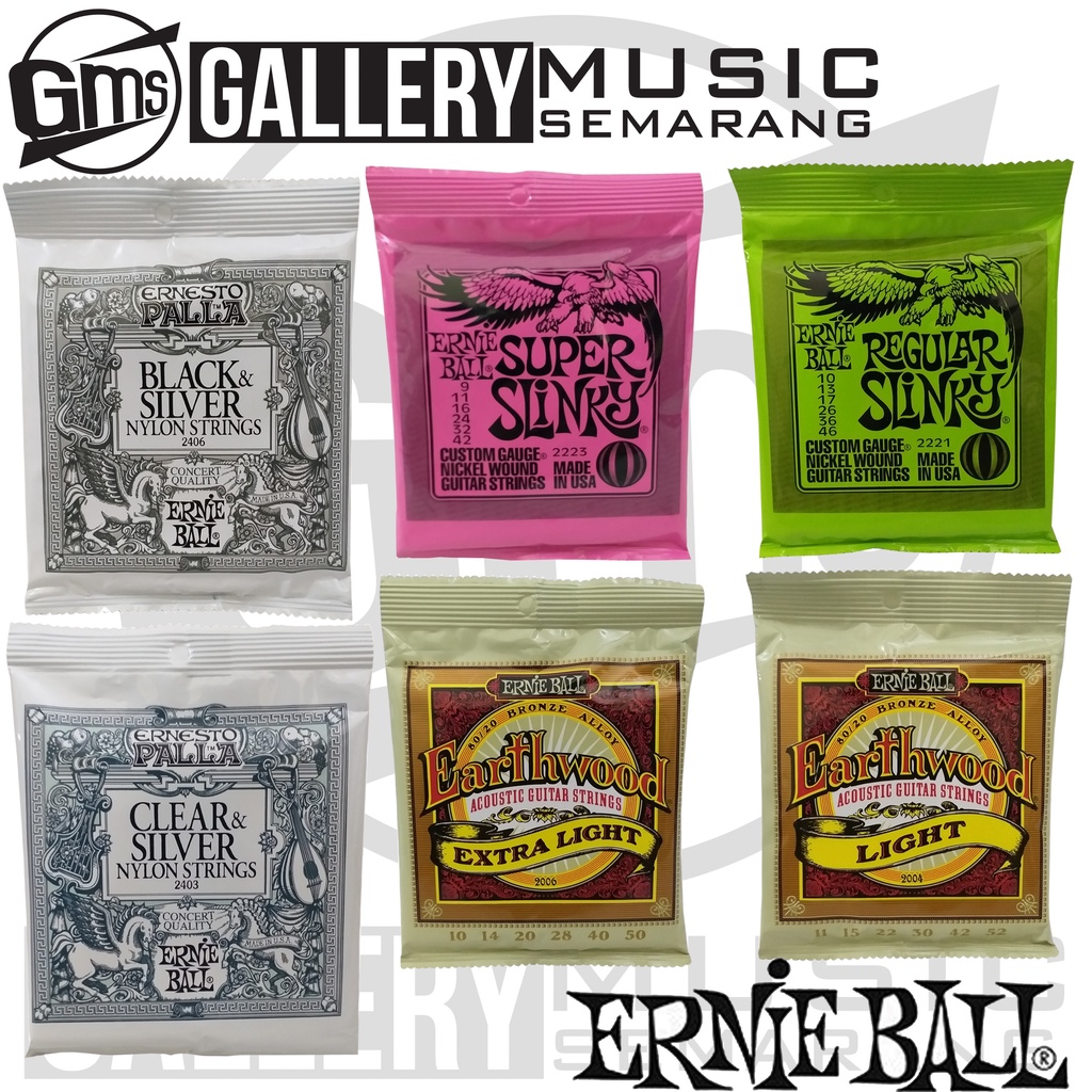 Senar Gitar Merk Ernie Ball Import Terlengkap (A32)