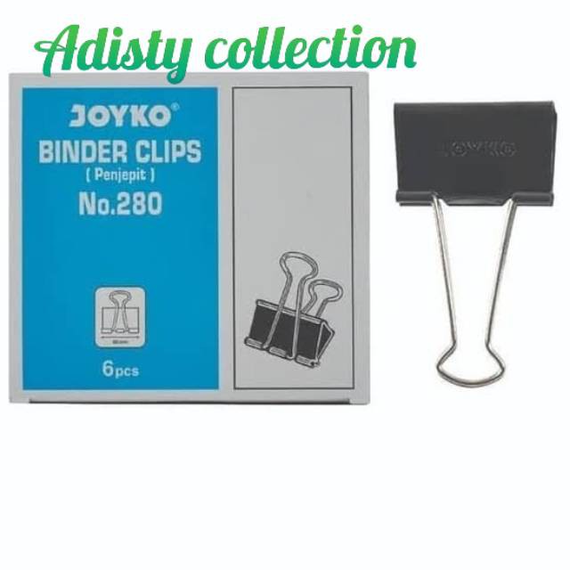 

Binder clip 280 isi 6 pcs