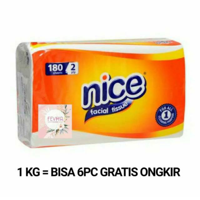 Tisu NICE Facial Tissue 180 Sheets 2 Ply / Tisu Tissu Travel PROMO !!!