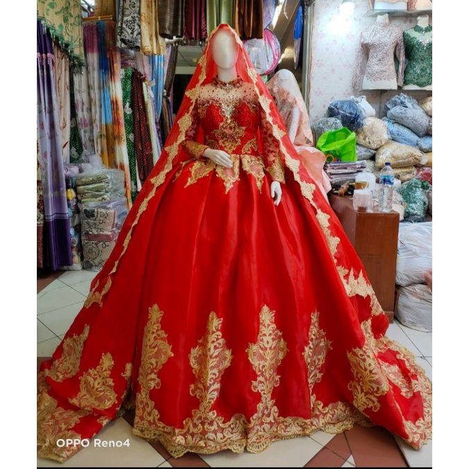 GAUN PENGANTIN BELIMBING ALA JODHA//GAUN WEDDING MUSLIMAH ALA HINDIA//