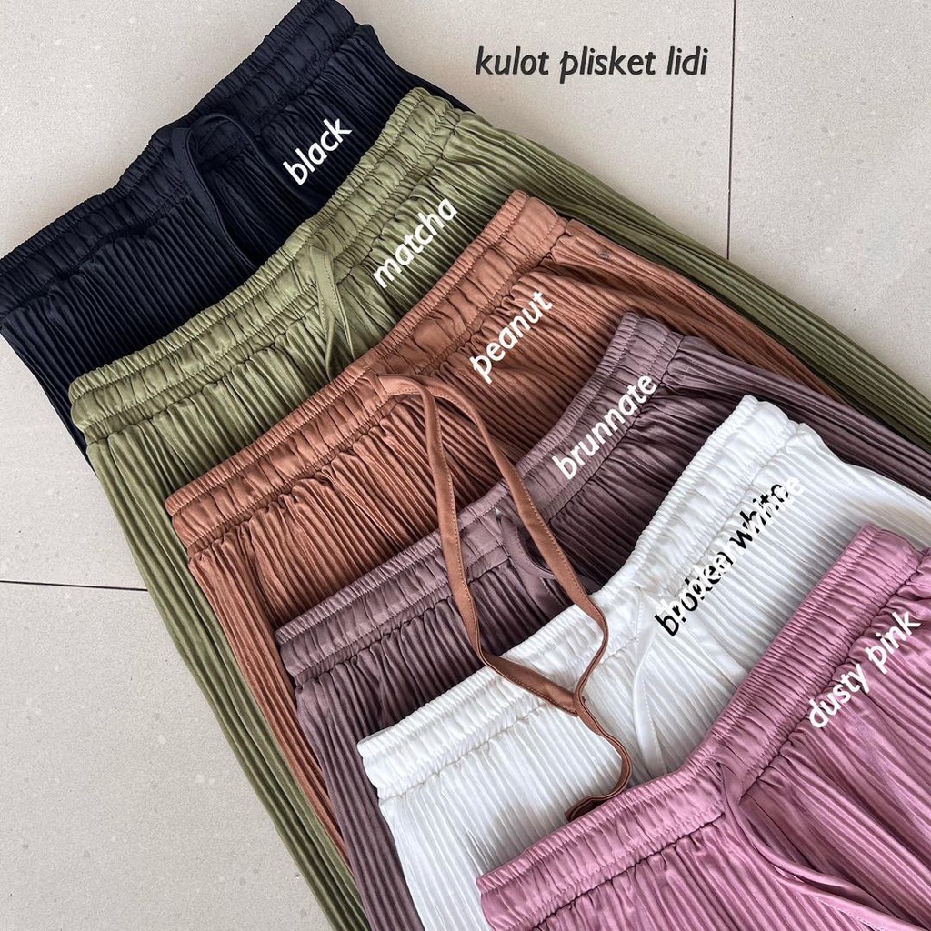 LD CELANA KULOT PLISKET LIDI KECIL PREMIUM WANITA TERMURAHLD CELANA KULOT PLISKET LIDI KECIL PREMIUM
