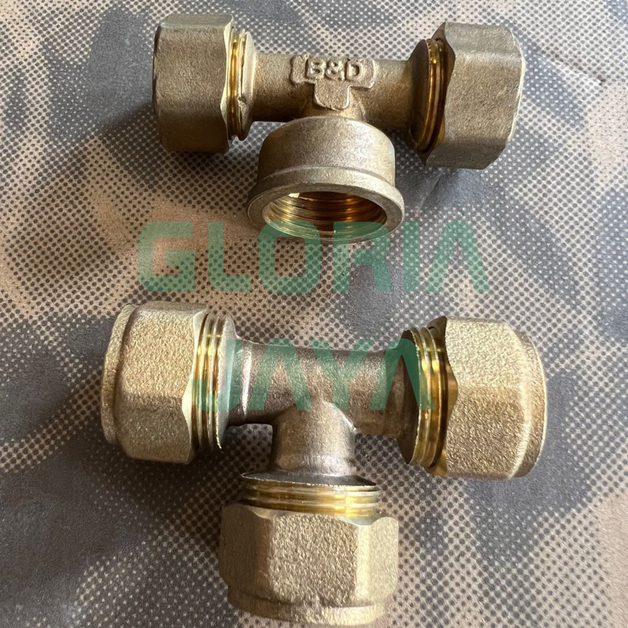 t air panas tee sambungan kuningan