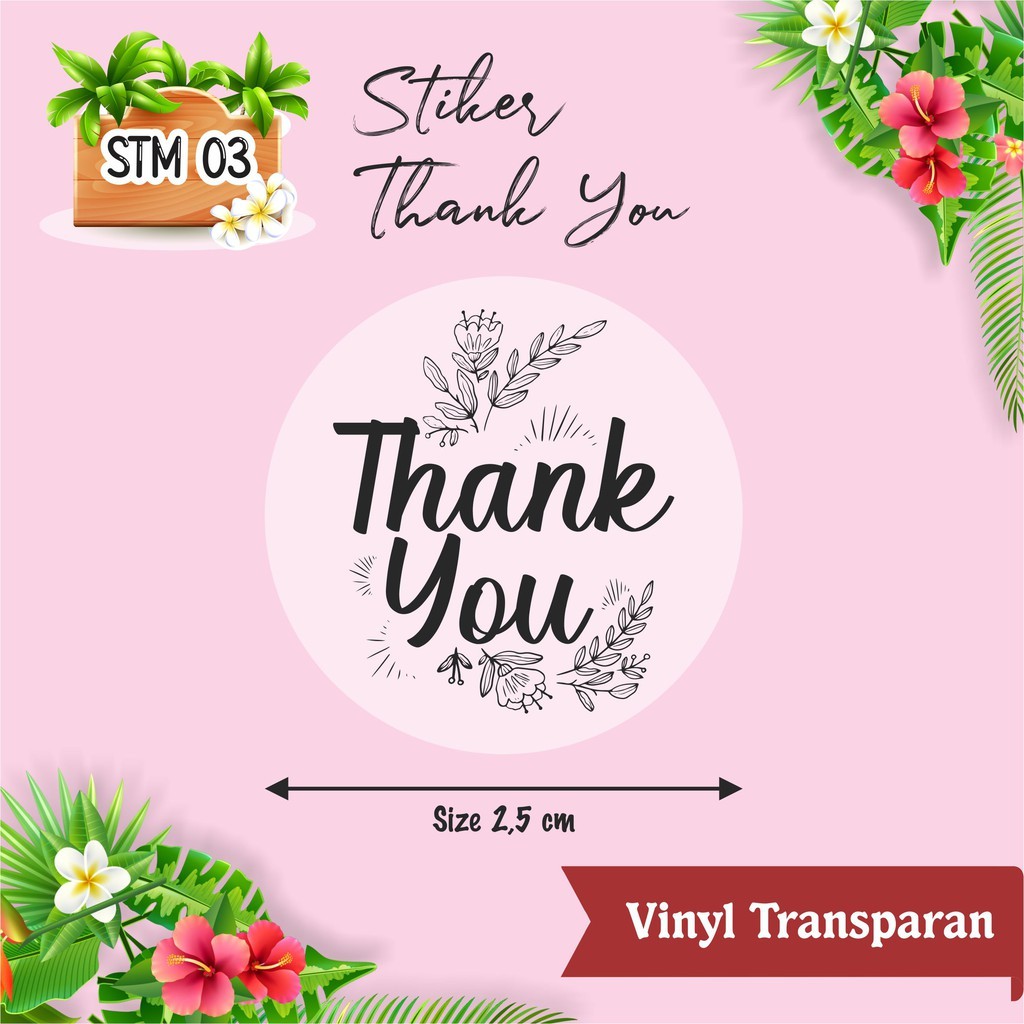 

STIKER THANK YOU VINYL TRANSPARAN STM 03