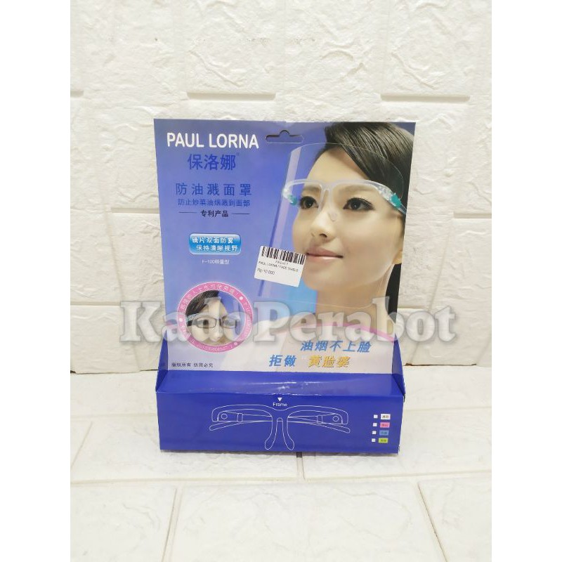 paul lorna - face shield - pelindung anti ciprat minyak