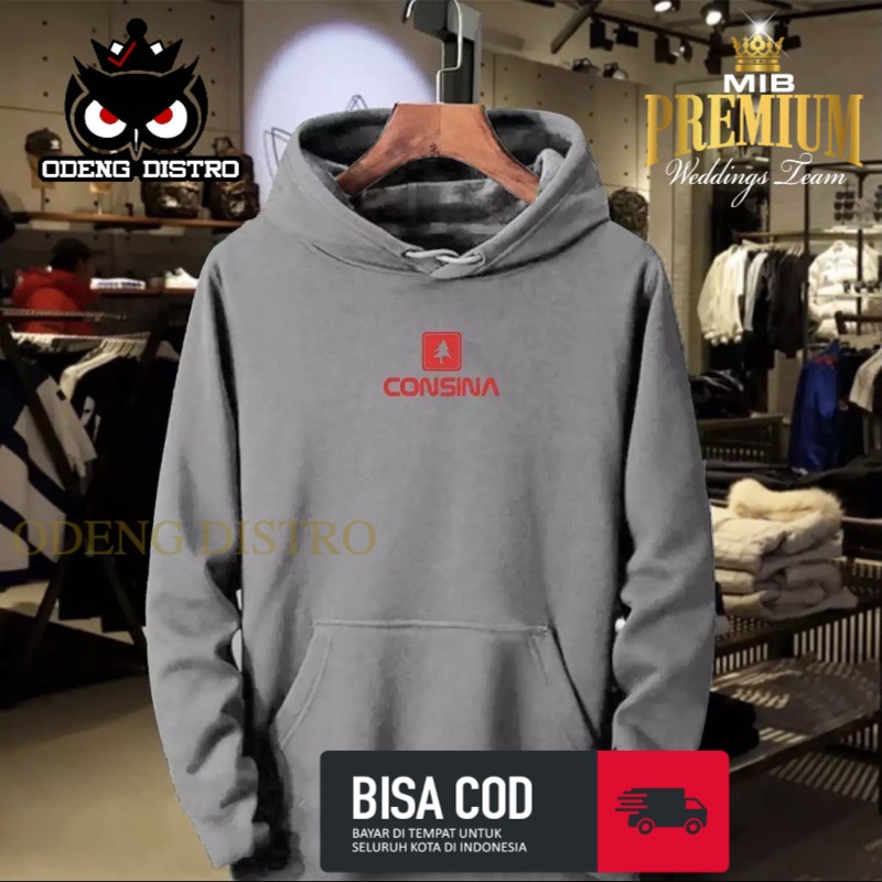 Hoodie Consina RedJaket Sweater Basebal Varsity Distro Keren Kekinian Termurah Bandung Original Cewe