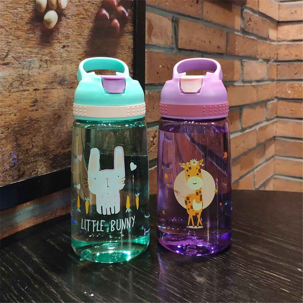 Populer Botol Air Minum Portable Travel Kartun 480ML Water Cup