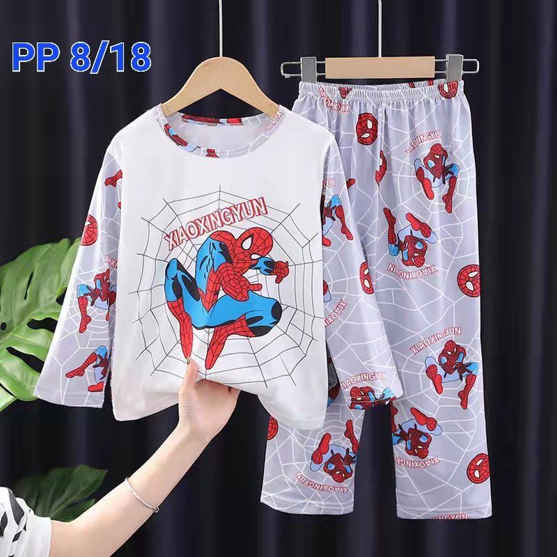 BAJU TIDUR ANAK IMPORT MURAH UNISEX SETELAN PIYAMA SET LENGAN PANJANG C18-B2