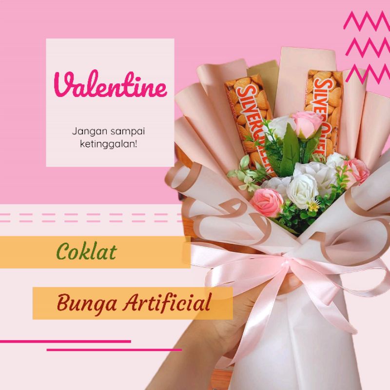 

Buket Coklat Valentine 62gr & Bunga