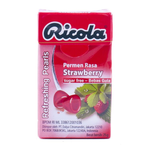 

RICOLA Refreshing Pearl Strawberry Sugar Free Candy 25gr