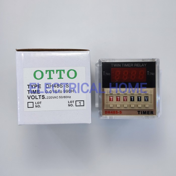 TIMER RELAY DIGITAL / TWIN TIMER DELAY DIGITAL DH48S-S 220VAC OTTO