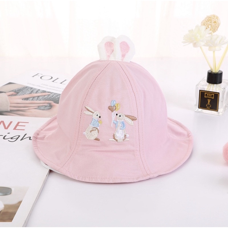 Topi Bucket Anak Perempuan Bayi Balita Motif Rabbits