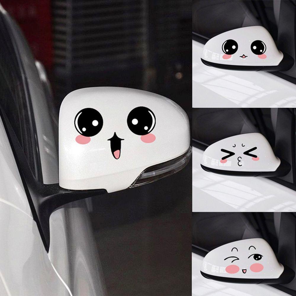 Populer Stiker Mobil Smile Kreatif Lucu Indah Stiker Spion