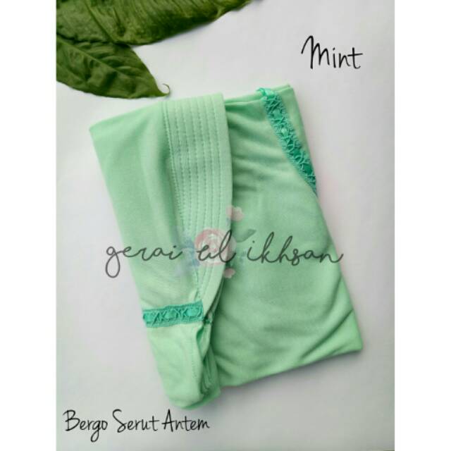 Bergo serut warna Mint