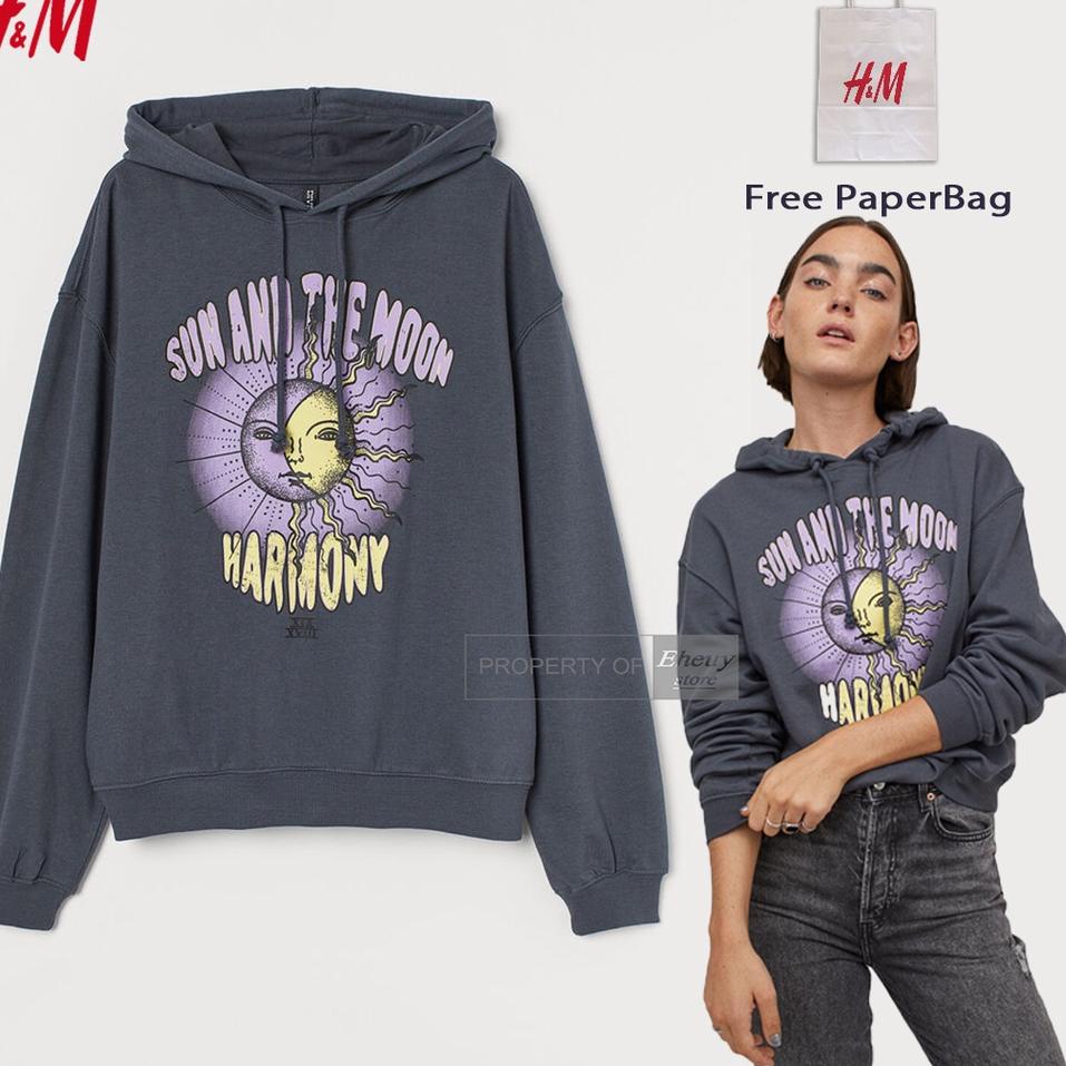 Serbuuuu.. Hoodie H&M Sun And The Moon Original hnm Hoodie sun and the moon grey
