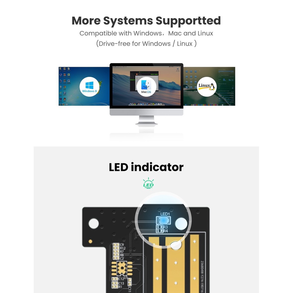 UGREEN SSD M.2 NVME to PCIe x4 Adapter Expansion PCIe 3.0