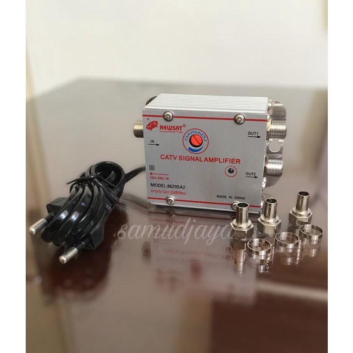 Signal Booster Tv /Penguat Sinyal Tv/Catv Signal Amplifier/Satu Antena Dua Tv