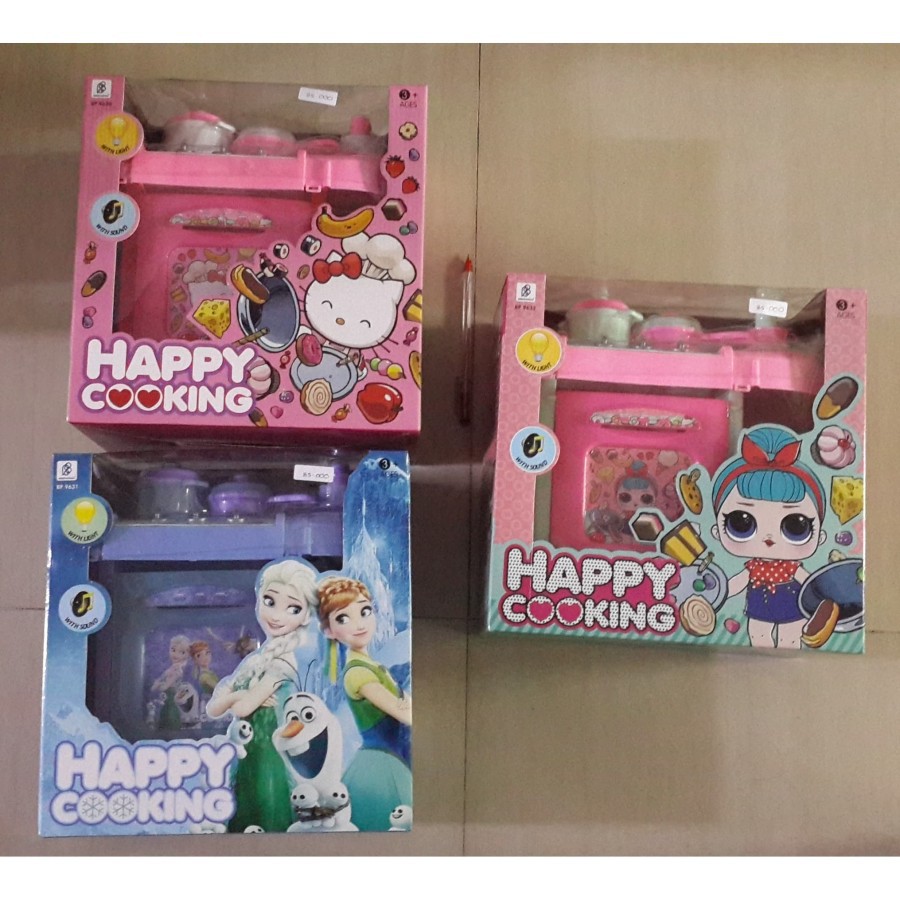 Mainan Anak Perempuan Masak Masakan Dapur Happy Cooking Hello Kitty - FROZEN